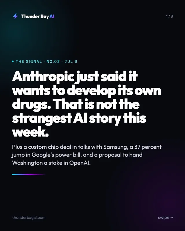 : Anthropic just said it wants to develop its own drugs. That is not the strangest AI story this week.