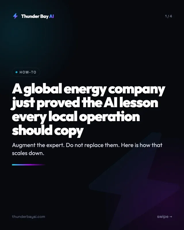 How-To: A global energy company just proved the AI lesson every local operation should copy