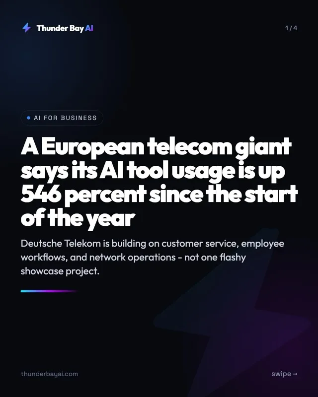 AI for Business: A European telecom giant says its AI tool usage is up 546 percent since the start of the year