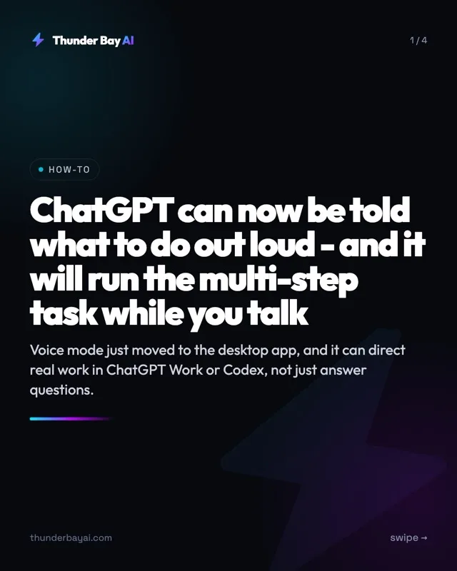 How-To: ChatGPT can now be told what to do out loud - and it will run the multi-step task while you talk