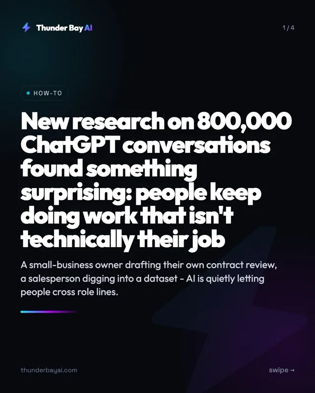 How-To: New research on 800,000 ChatGPT conversations found something surprising: people keep doing work that isn't technically their job