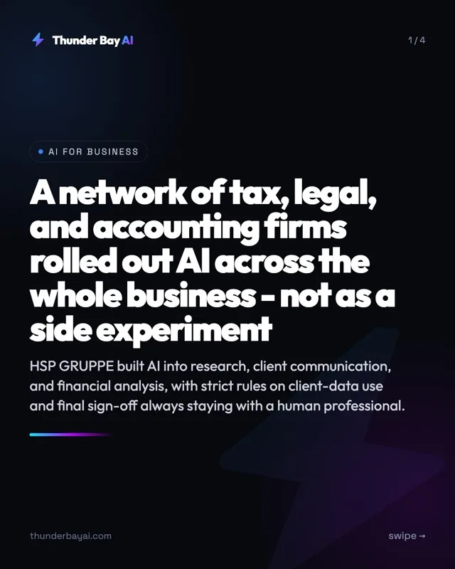 AI for Business: A network of tax, legal, and accounting firms rolled out AI across the whole business - not as a side experiment