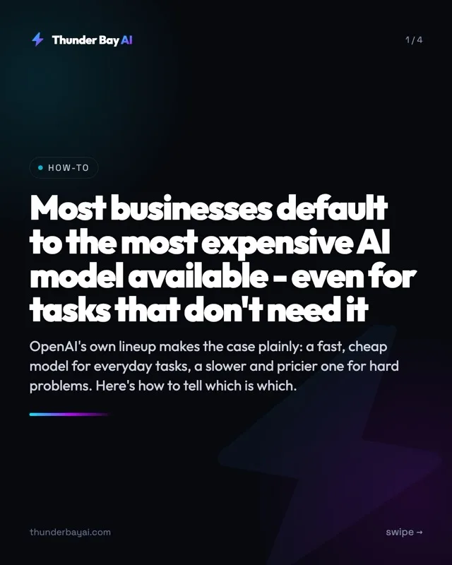 How-To: Most businesses default to the most expensive AI model available - even for tasks that don't need it