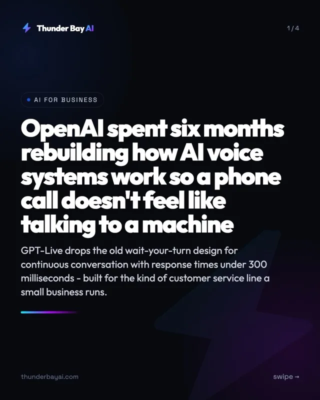 AI for Business: OpenAI spent six months rebuilding how AI voice systems work so a phone call doesn't feel like talking to a machine