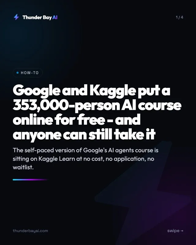 How-To: Google and Kaggle put a 353,000-person AI course online for free - and anyone can still take it