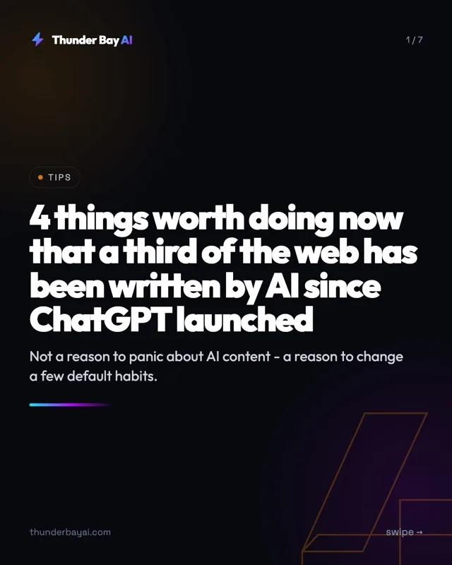 Tips: 4 things worth doing now that a third of the web has been written by AI since ChatGPT launched