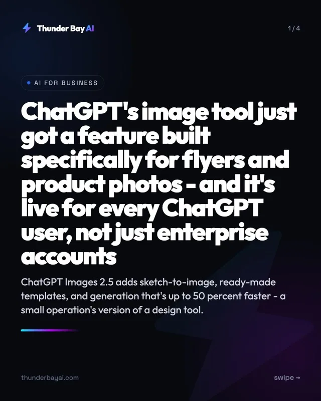 AI for Business: ChatGPT's image tool just got a feature built specifically for flyers and product photos - and it's live for every ChatGPT user, not just enterprise accounts