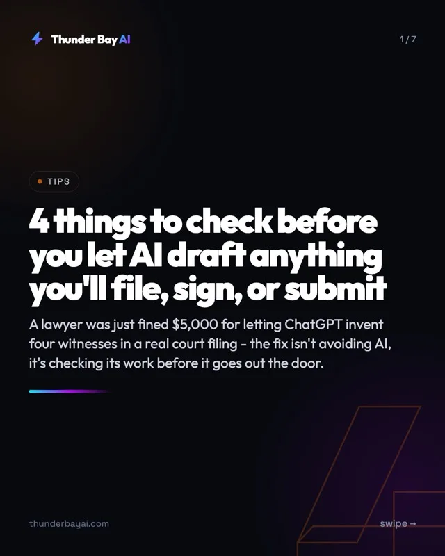 Tips: 4 things to check before you let AI draft anything you'll file, sign, or submit